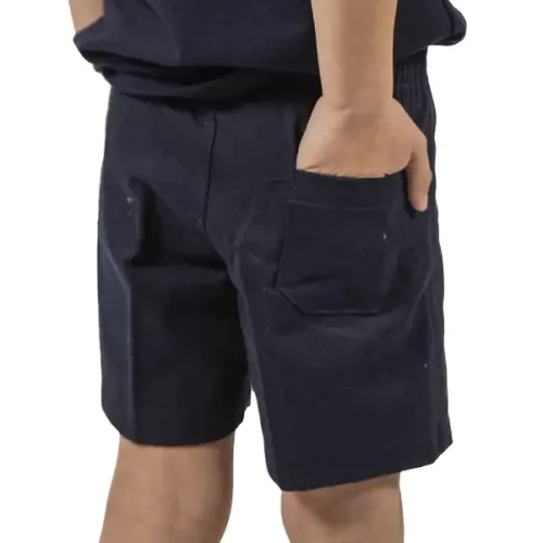 Short de gabardina azul